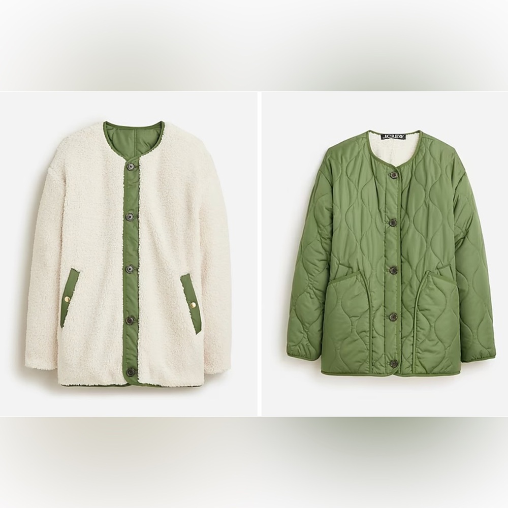 J. Crew Women’s Reversible Quilted Puffer Jacket with PrimaLoft